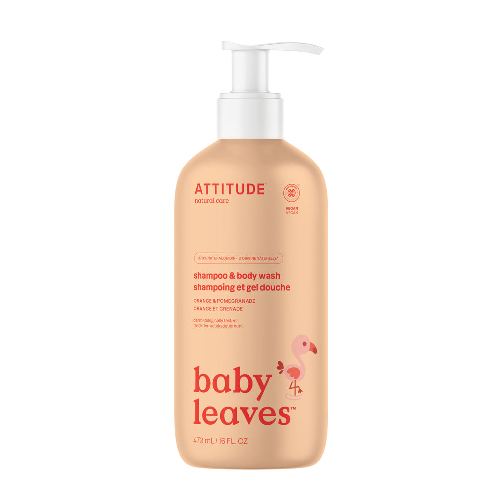 Baby Leaves 2in1 Shampoo and body wash - Orange Pomegranate - 473mL