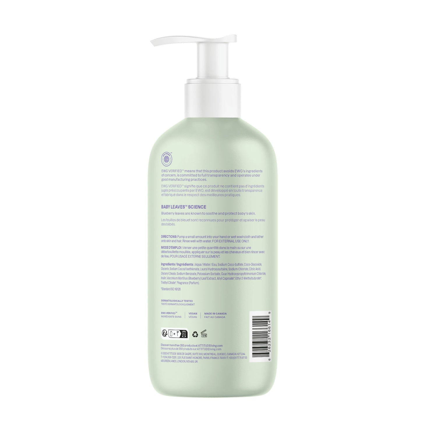 
                  
                    Baby Leaves 2in1 Shampoo and body wash - Apple - 473mL
                  
                
