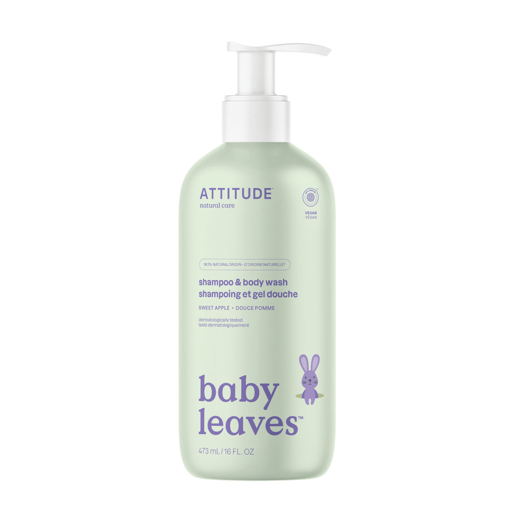 Baby Leaves 2in1 Shampoo and body wash - Apple - 473mL