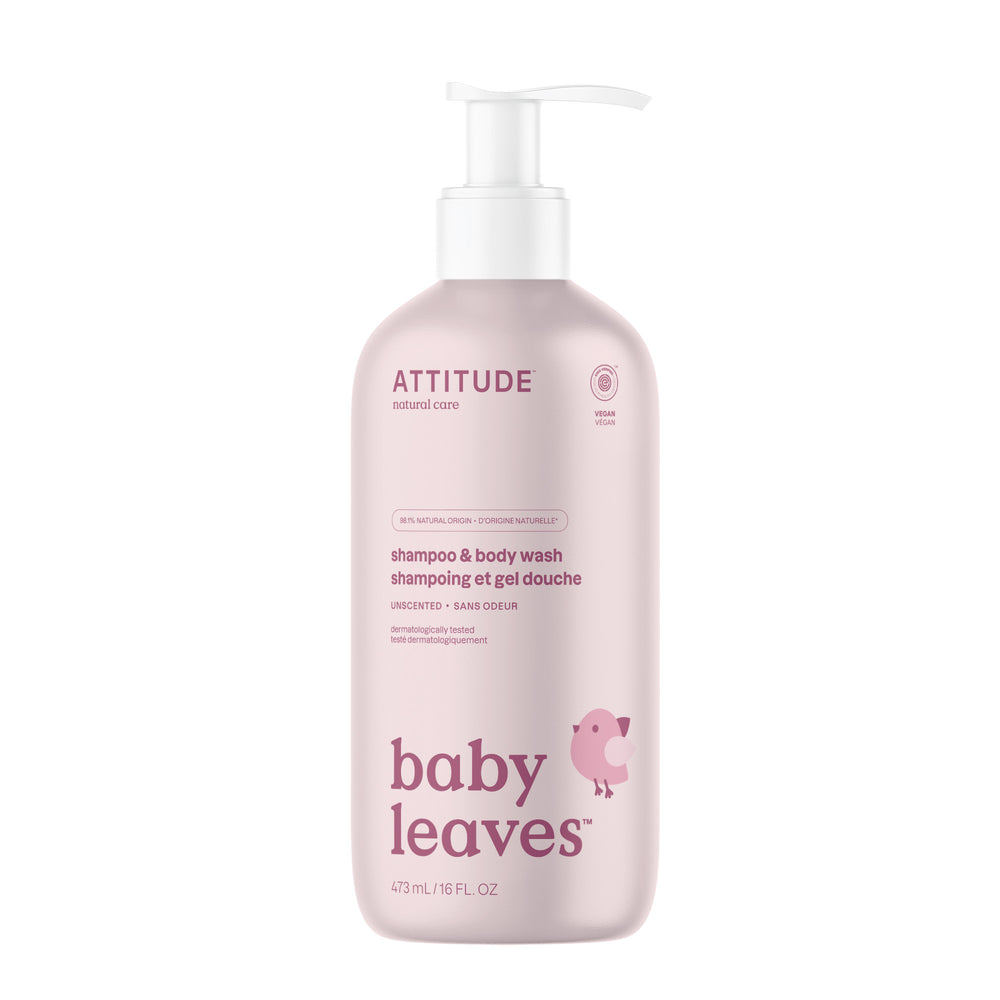 Baby Leaves 2 in 1 Shampoo and body wash - fragrance-free