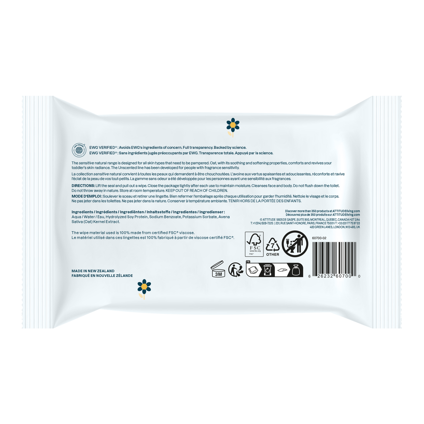 
                  
                    Oatmeal sensitive natural baby care - Wipes
                  
                