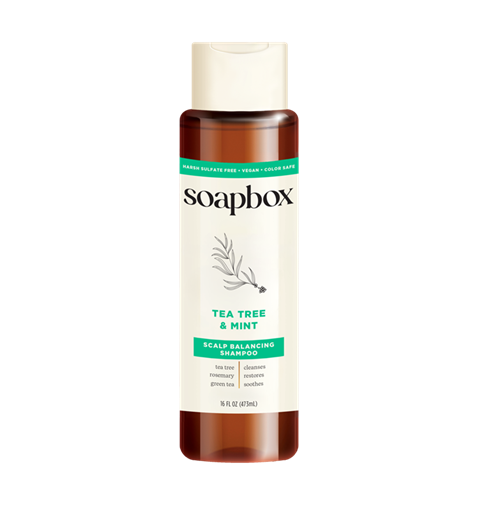 Soapbox Shampoo, Tea Tree & Mint, 16oz
