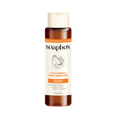 Soapbox Shampoo, Collagen & Fruit Enzymes, 16oz