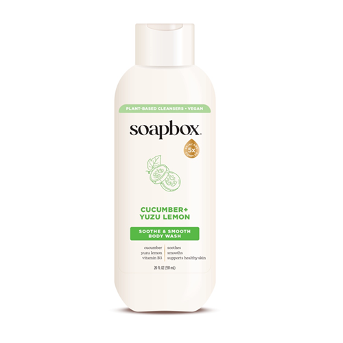 Soapbox Body Wash, Cucumber & Yuzu Lemon, 20oz