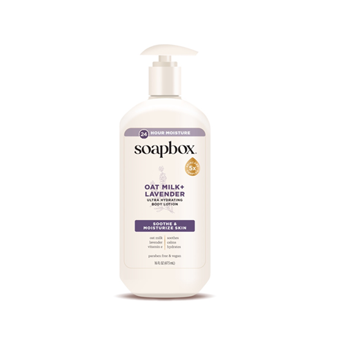 Soapbox Lotion, Oat Milk & Lavender, 16oz