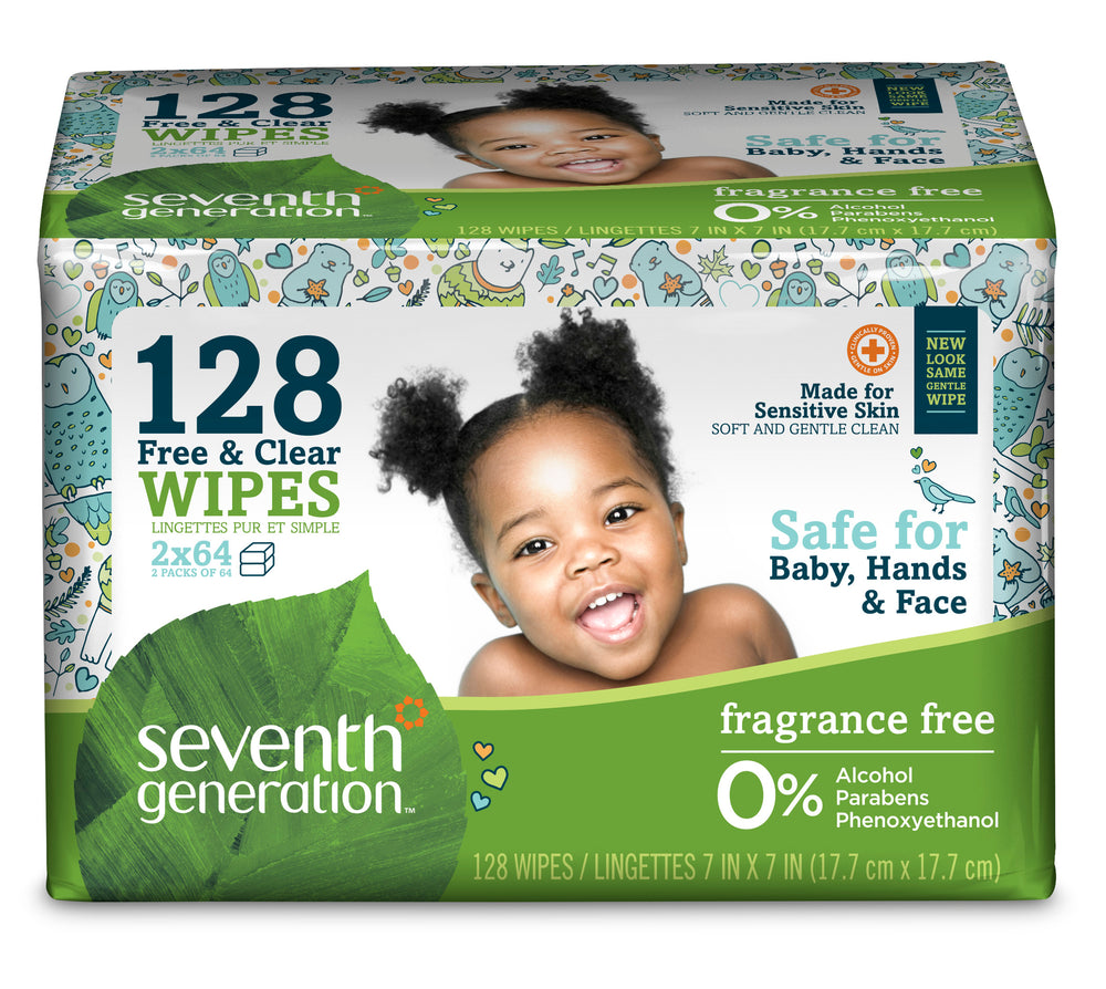 Free and Clear Baby Wipes Refill 128ct