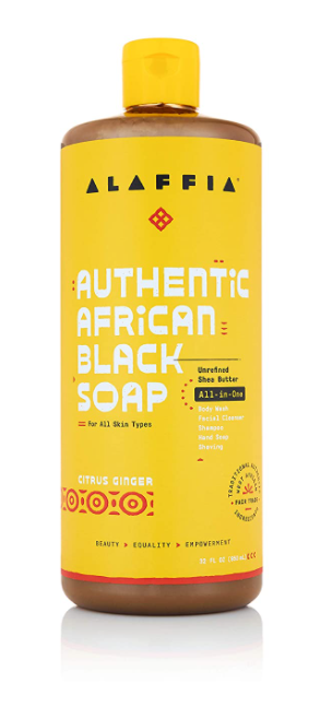 Authentic African Black Soap 32oz - Citrus Ginger