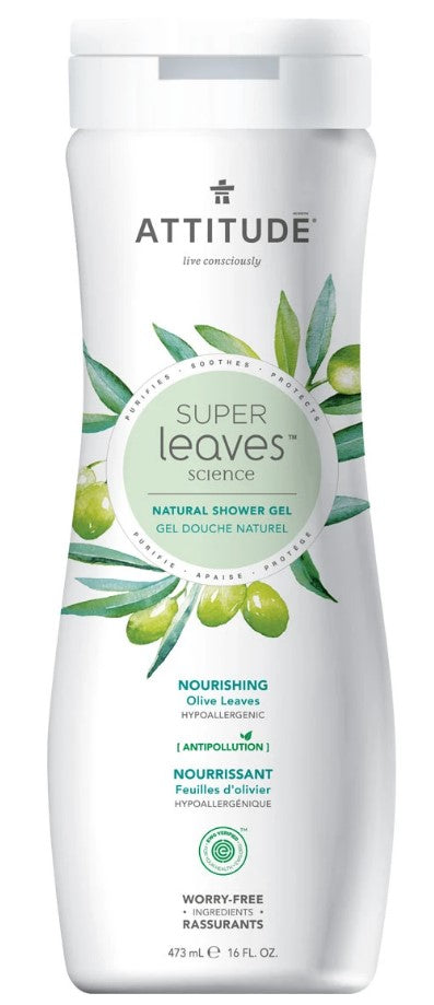 Natural Shower Gel Nourishing Olive Leaves