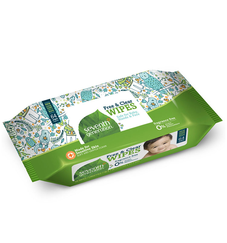 嬰兒濕紙巾，無味，64片，Free and Clear Baby Wipes，64pcs
