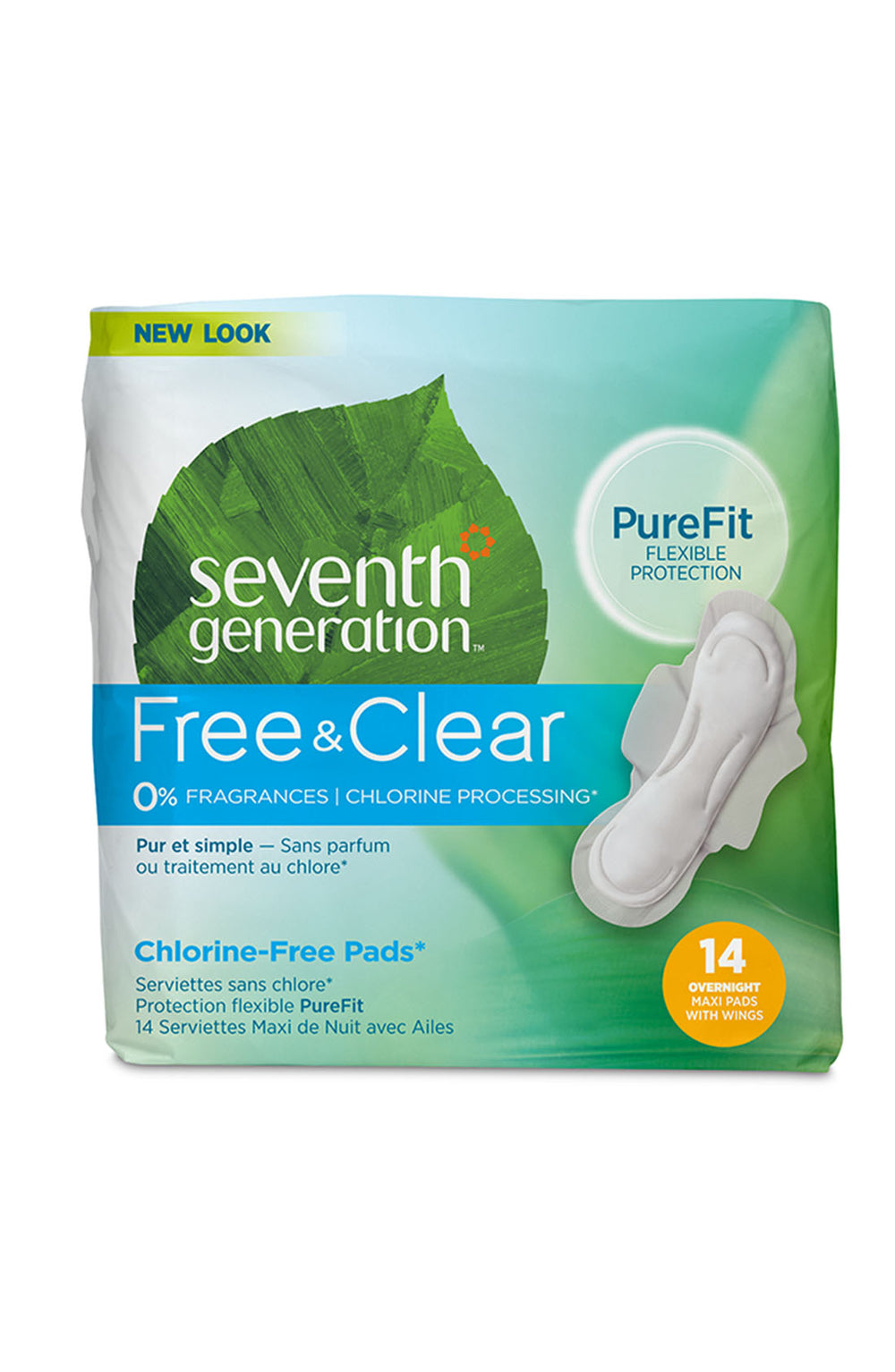 Maxi Pads, Overnight with Wings, Chlorine Free